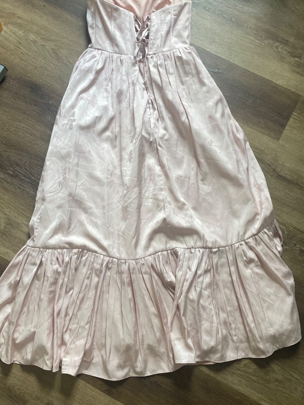 Azazie Floria Strapless Maxi Dress Size 4 Blush Pink | Excellent Condition - Picture 3 of 6